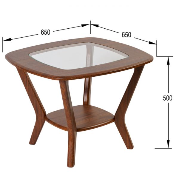 Стол журнальный «Мельбурн», 650 ? 650 ? 500 мм, цвет белый