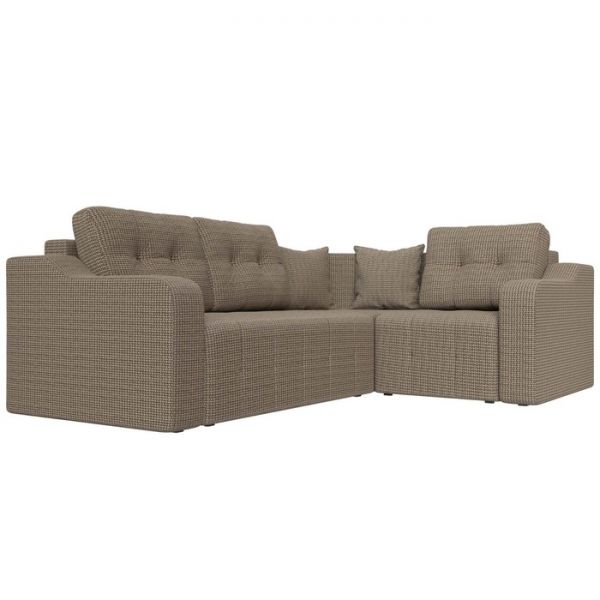 Угловой диван «Кембридж», механизм еврокнижка, рогожка, цвет бежевый