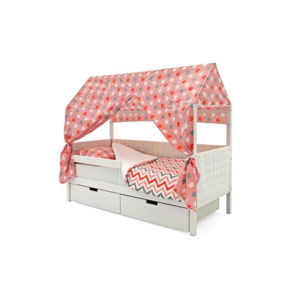 Детская кровать-домик мягкий Бельмарко  Svogen белый