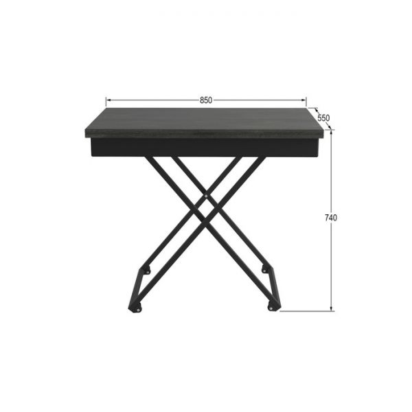 Стол трансформируемый «Андрэ Loft», 850 (1100) ? 550 (850) ? 400 (725) мм, ЛДСП, белый