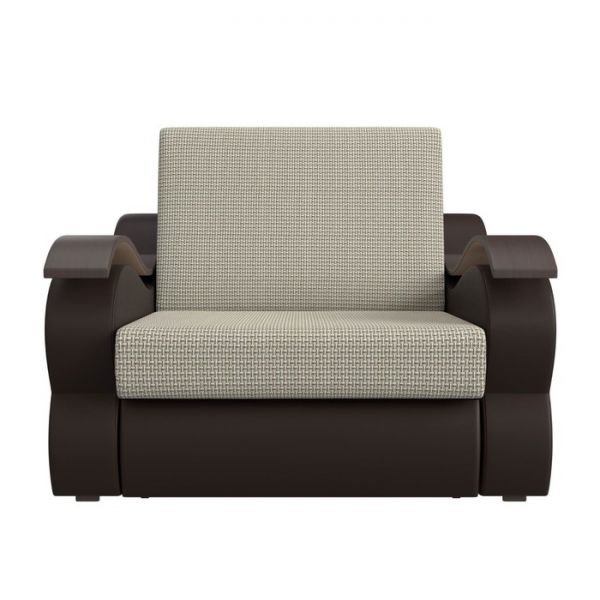 Прямой диван «Меркурий», механизм аккордеон, корфу, цвет корфу 02 / коричневый