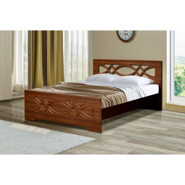 Кровать «Венеция 7», 1200 ? 2000 мм, цвет орех гварнери/орех с сучками матовый