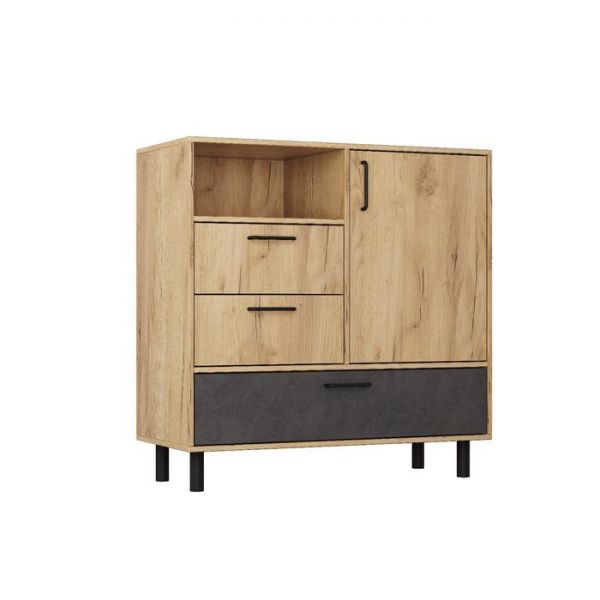 Комод ЛОФТ К-38 1000х450х1020 Малави/Дуб Бунратти