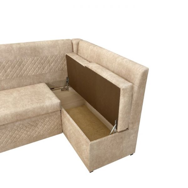 Кухонный уголок «Фантазия», левый угол, цвет эмилия милк