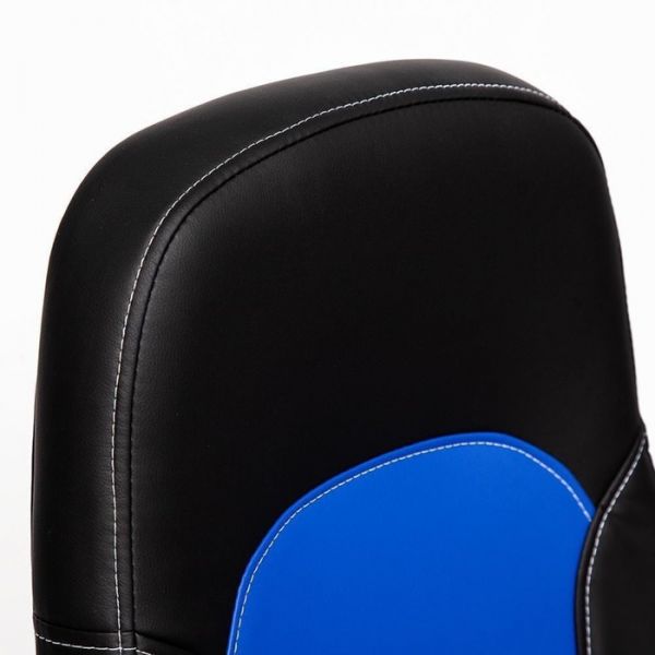 Кресло PARMA экокожа, черный/синий 36-6/36-39
