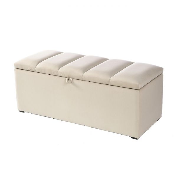 Пуф Осло 1000х400х410  велюр бежевый