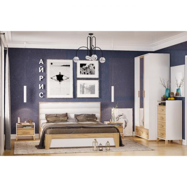 Комод «Айрис 45», 600 ? 420 ? 1078 мм, цвет белый / дуб золотистый