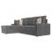 Угловой диван «Ливерпуль», механизм дельфин, рогожка, правый угол, цвет серый