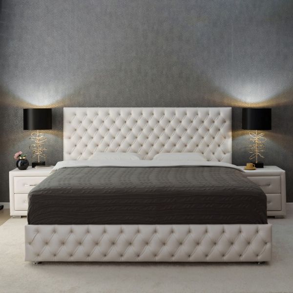 Кровать «Купол тысячелетия 2016» с ПМ, 1400 ? 2000, ортопед. основание, взбитые сливки