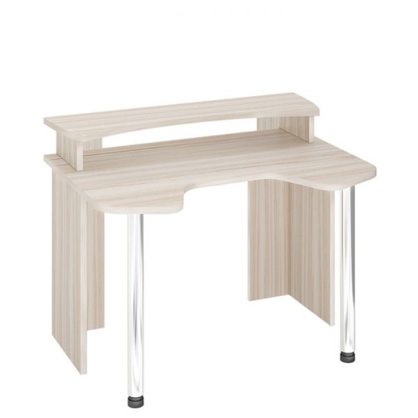 Стол СКЛ-Игр120 с надстройкой, 1200 ? 900 ? 950 мм, цвет белый жемчуг