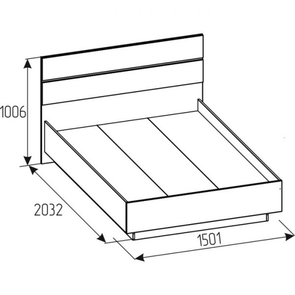 Кровать Люкс «Монако 388», 1400 ? 2000 мм, цвет дуб сонома / ясень анкор светлый