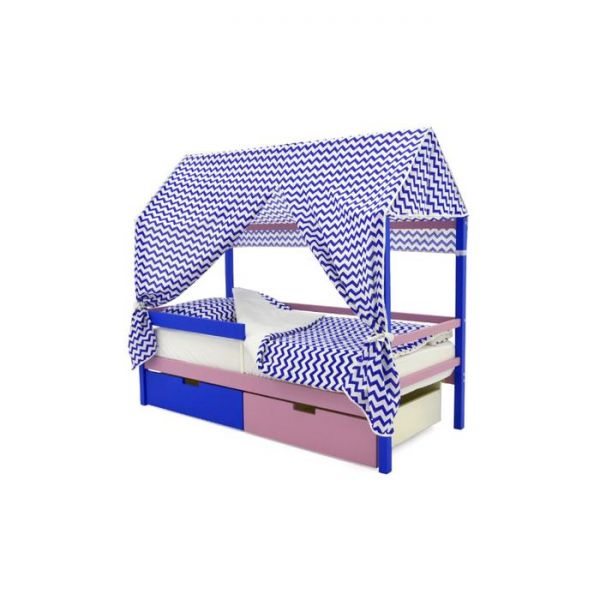Детская кровать-домик Бельмарко Svogen синий-лаванда