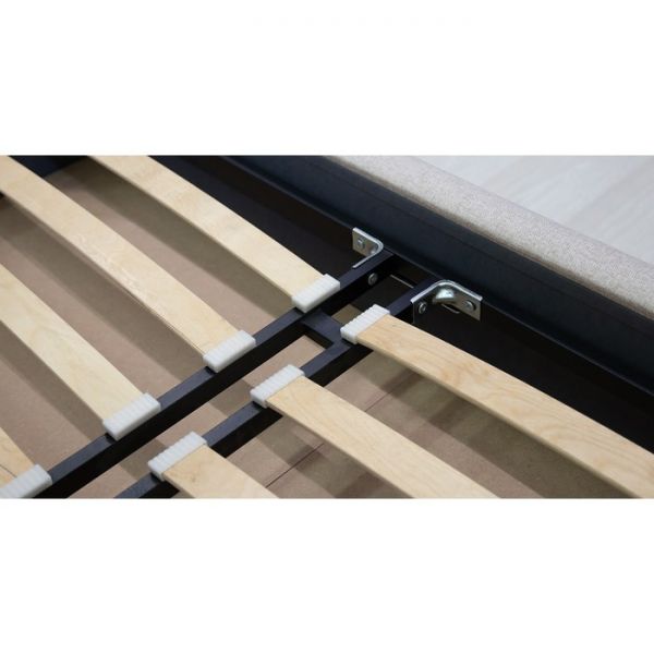 Кровать Миа, 1800х2000, ортопедическое осн+ПМ, Купер 03/Бежевый