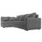 Угловой диван «Мансберг», механизм еврокнижка, угол левый, рогожка, цвет серый