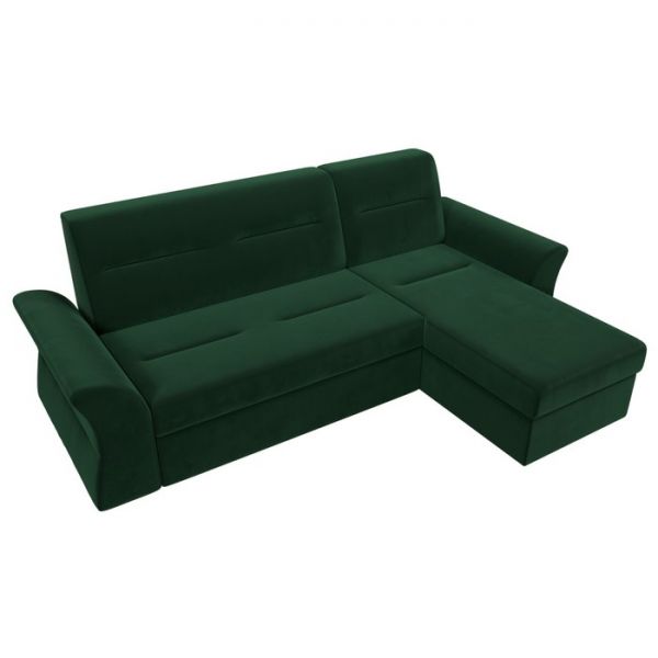 Угловой диван «Клайд», механизм дельфин, велюр, цвет бежевый