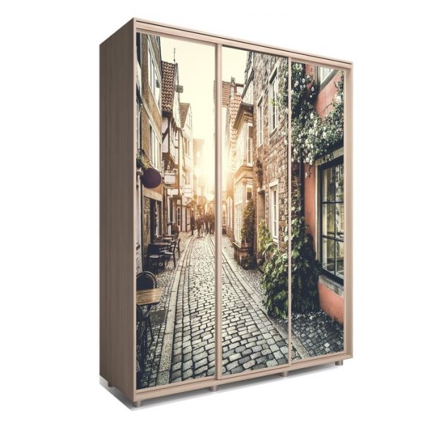 Шкаф-купе Яркий-222 2070х600х2300 Ясень Шимо Светлый/Путешествие 3