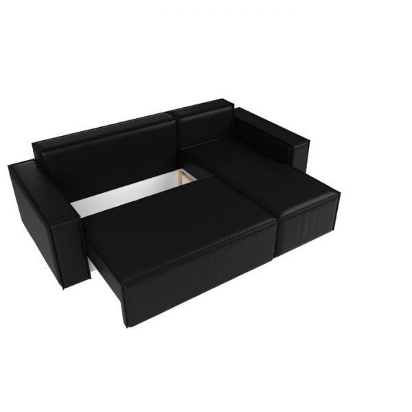 Угловой диван «Куба», механизм еврокнижка, экокожа, цвет бежевый