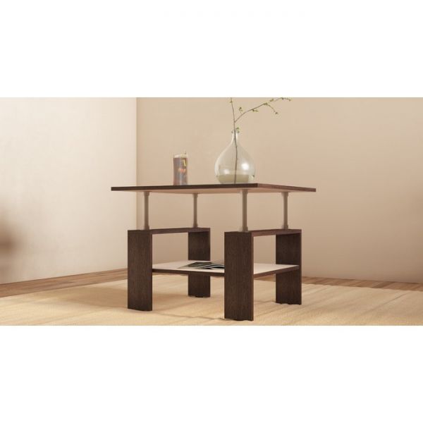 Стол журнальный СЖ-20 530х700х600 Дуб выбеленный/Венге