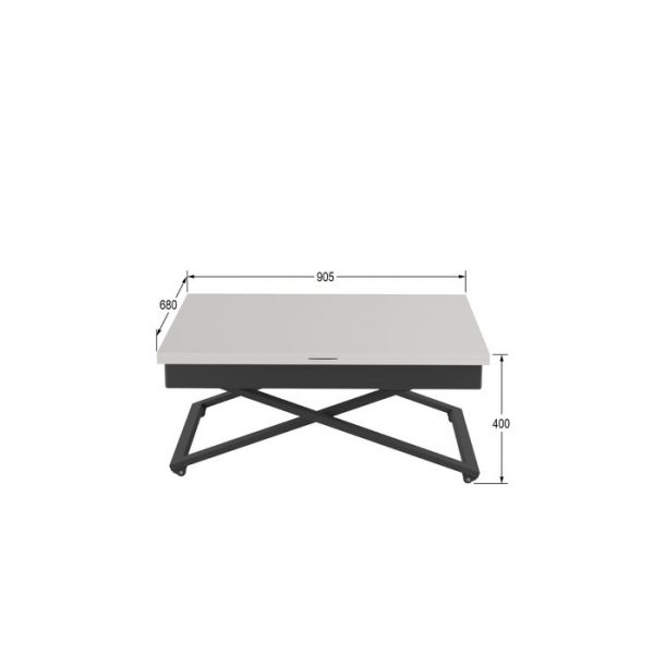 Стол универсальный «Генри», 905 (1360) ? 680 (905) ? 765 (400) мм, цвет белый премиум