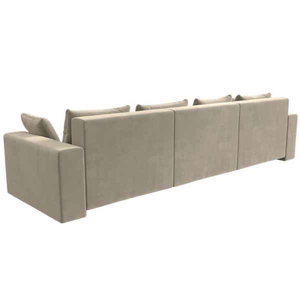 Диван прямой «Мэдисон Long», механизм еврокнижка, микровельвет, цвет чёрный