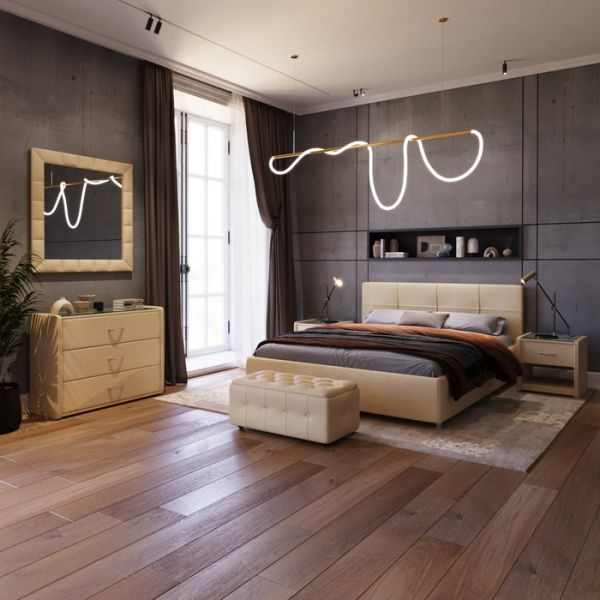 Кровать «Птичье гнездо New» с ПМ, 1400 ? 2000 мм, ЭКО деревянный каркас, 1 ящик, бежевый