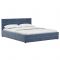 Кровать Синди, 1600х2000, ортопедическое осн+ПМ, Мазерати 21/Серо-синий
