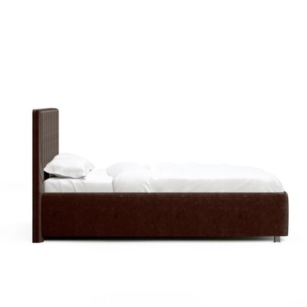 Кровать «Алькасар» с ПМ, 140 ? 200 см, ортопедическое основание, экокожа, цвет коричневый