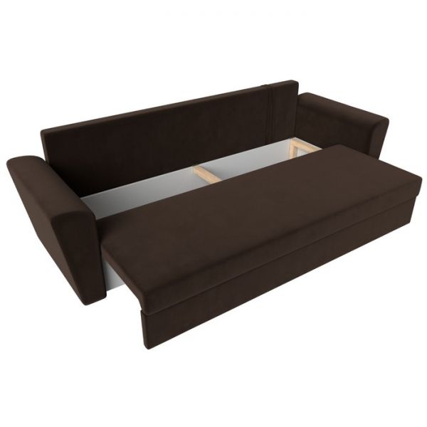 Диван прямой «Амстердам лайт», еврокнижка, микровельвет, цвет бежевый