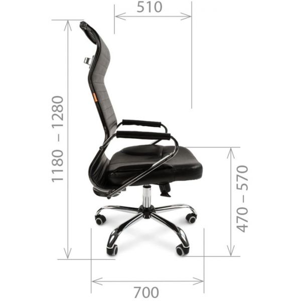 Офисное кресло Chairman 700, экопремиум черный